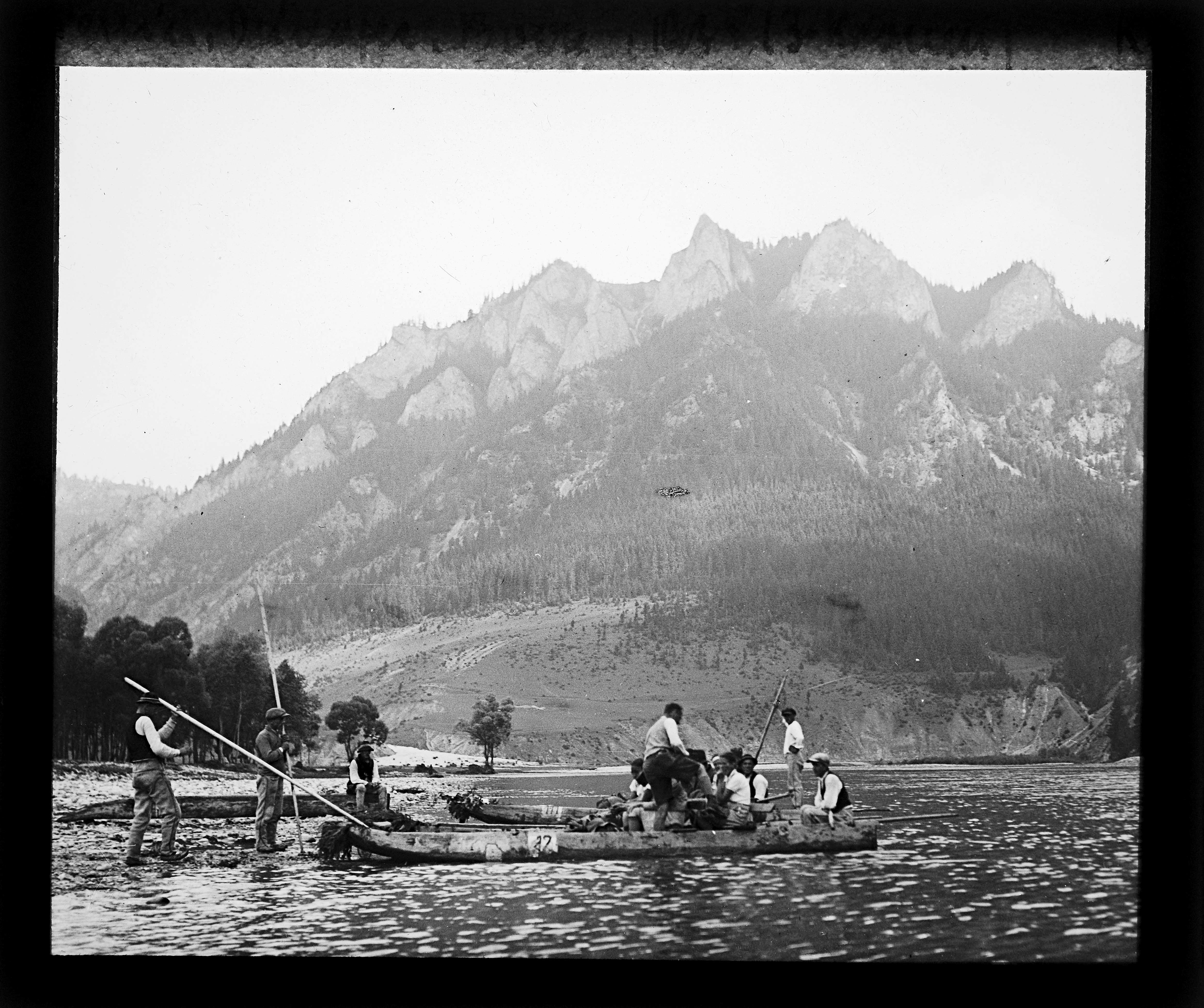 Hohe Tatra, August 1929, Floßfahrt auf dem Dunaje