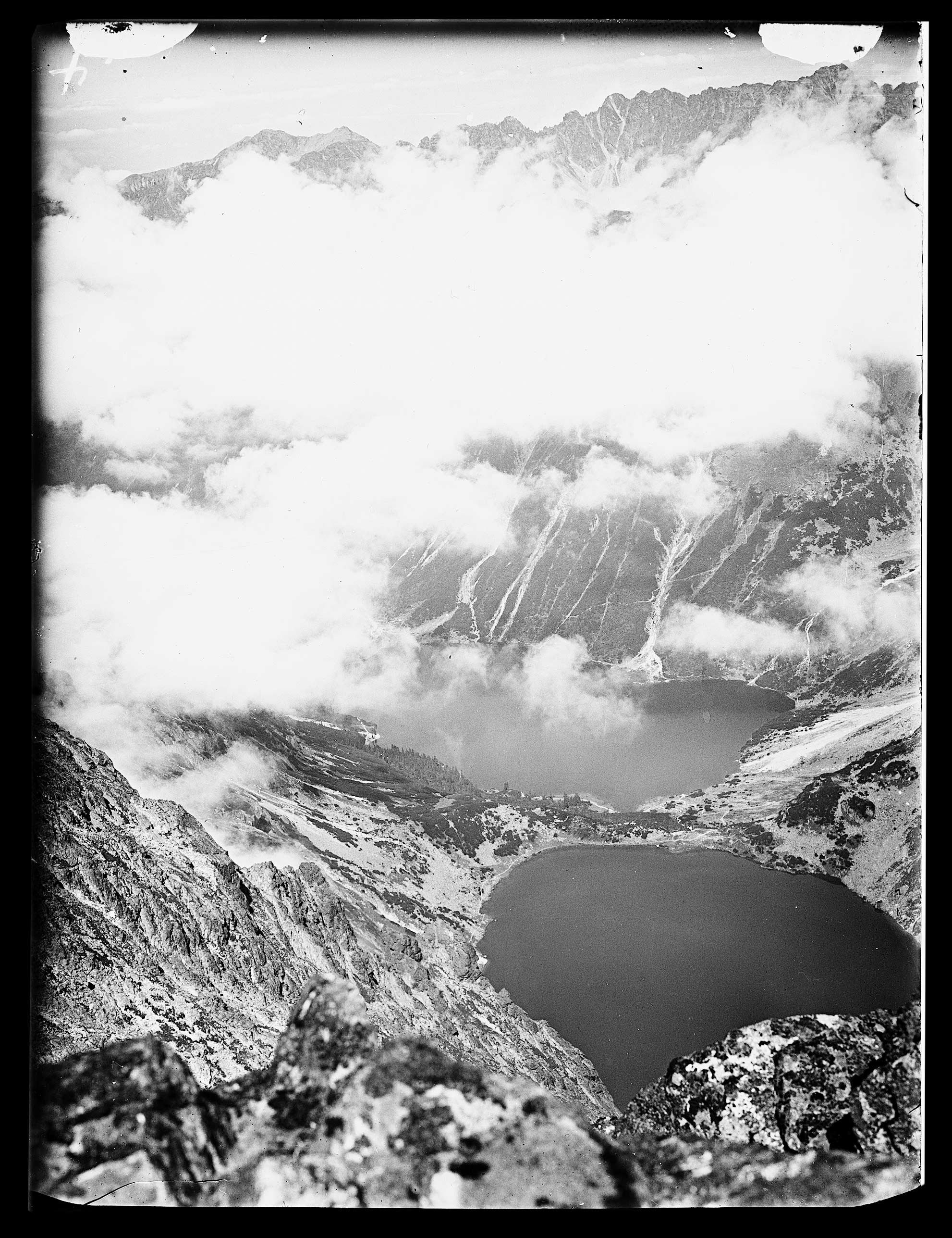 Hohe Tatra, August 1929, Meerauge, Gletschersee am Fuße der Meeraugspitze